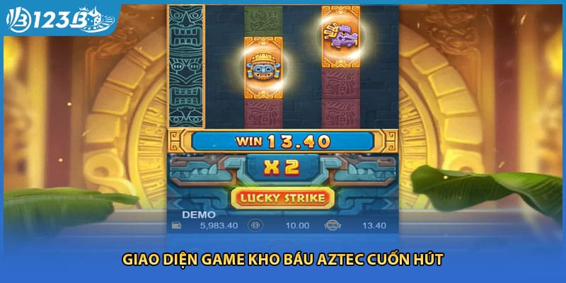 Giao diện game kho báu aztec cuốn hút