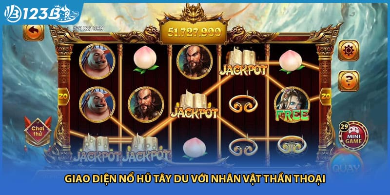 Giao diện nổ hũ tây du với nhân vật thần thoại